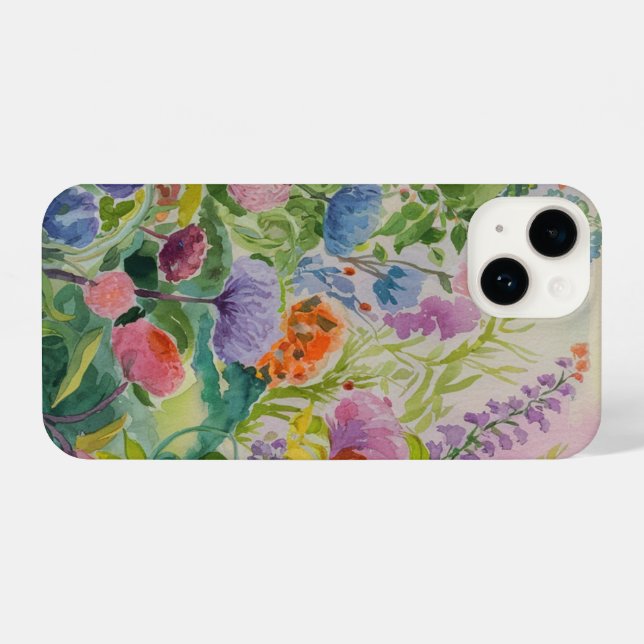 iPhone Handy Hülle floral iPhone 14 Hülle (Rückseite (Horizontal))