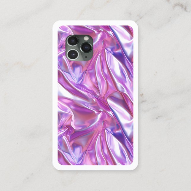 iPhone Handy Instagram Blogger Holograph Visitenkarte (Rückseite)