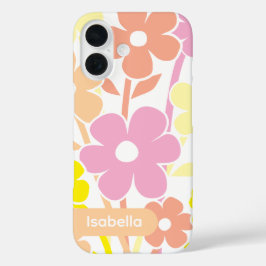 iPhone-Hülle florales farbenfrohes Muster ästhetis iPhone 16 Hülle