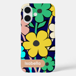 iPhone-Hülle florales farbenfrohes Muster ästhetis iPhone 16 Hülle