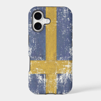 iPhone-Hülle mit abgenutzter Flagge aus Schweden