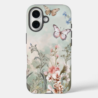 iPhone-Hülle mit Blumen. iPhone 16 Hülle