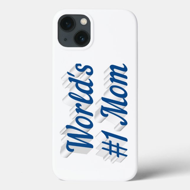 iPhone-Hülle mit Text 'Mom sea blue' Case-Mate iPhone Hülle (Rückseite)