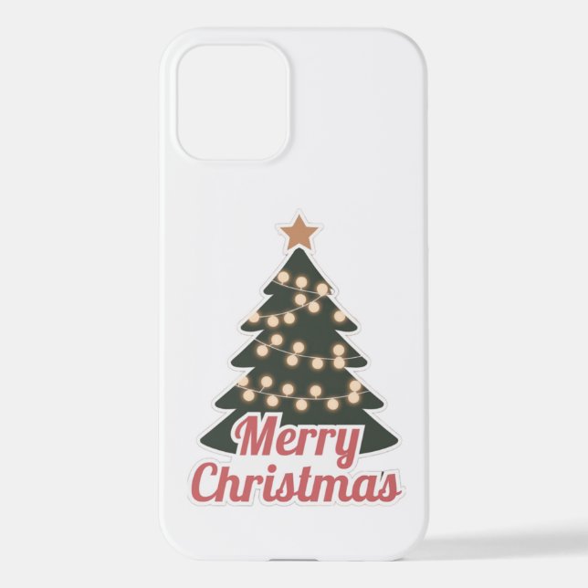 iPhone im Weihnachtsstil 12 Fall: fröhliches neues Hülle (Rückseite)