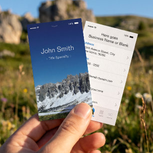 iPhone iOS Anpassbarer Flat UI-Stil Visitenkarte
