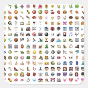 iPhone / iOS emojis Quadratischer Aufkleber