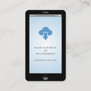iPhone iOS Style App Screenshot Foto Visitenkarte