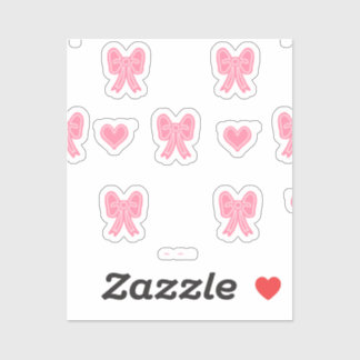 iPhone / iPad case Cute Pink Bows and Hearts Coque Aufkleber