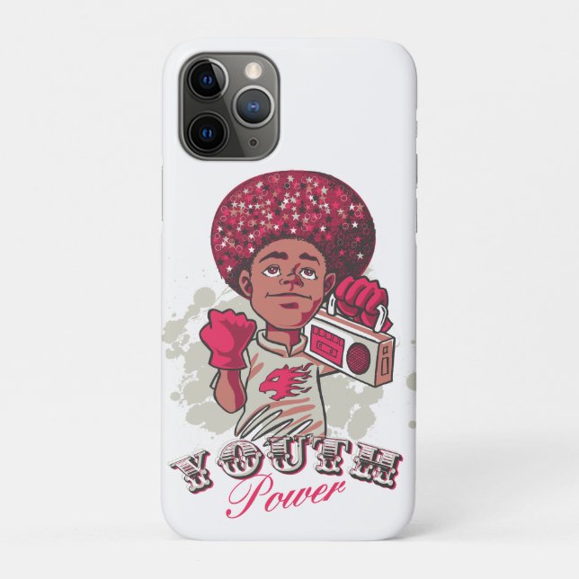 iPhone / iPad Case – YOUTH Power Afro & Boombox  (Rückseite)