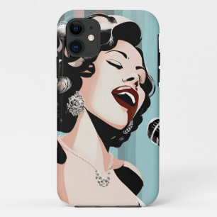 iPhone / iPad Fall Female Nightclub Singer Case-Mate iPhone Hülle