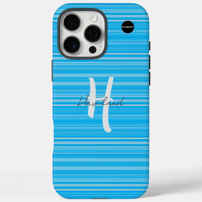 iPhone / iPad Gehäuse Blue HAMbyWG 16 Pro Max Hülle (Rückseite)