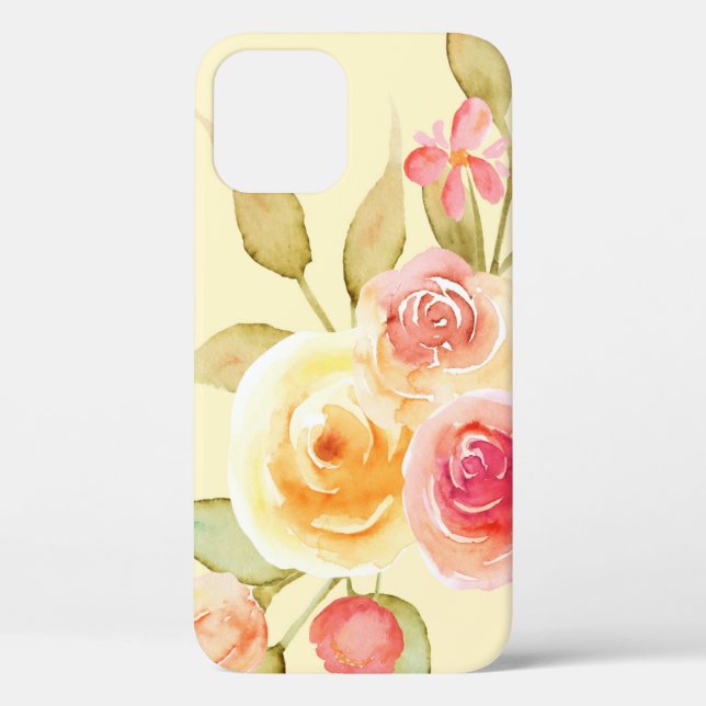 iPhone/iPad-Gehäuse für Aquarellfarben-Rose Case-Mate iPhone Hülle (Rückseite)