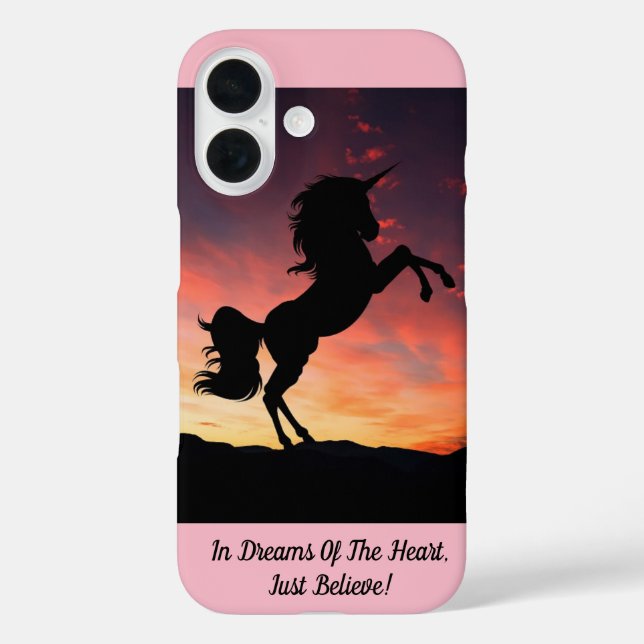 iPhone/iPad-Gehäuse für Einhorn-Silhouette iPhone 16 Hülle (Rückseite)