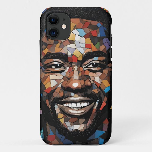 iPhone / iPad Gehäuse Mens farbenfrohe Mosiac-Gesi Case-Mate iPhone Hülle (Rückseite)