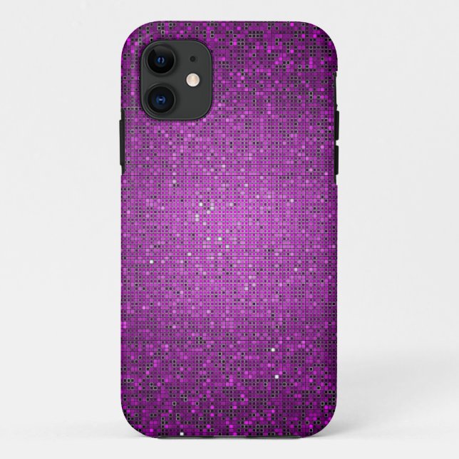 iPhone mit lila Glitzer 5-poliger Barely There™-Fa Case-Mate iPhone Hülle (Rückseite)