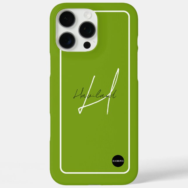 iPhone Modernes Handy Fall mit Name HAMbyWG 16 Pro Max Hülle (Rückseite)