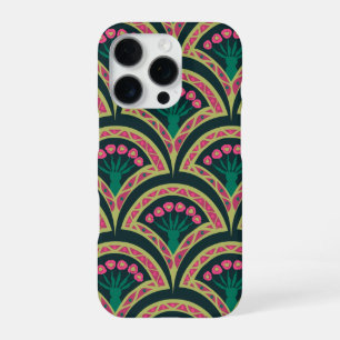 iPhone 16 Pro motif vert en forme de coque