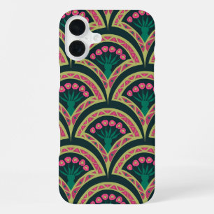 iPhone 16 Plus motif vert en forme de coque