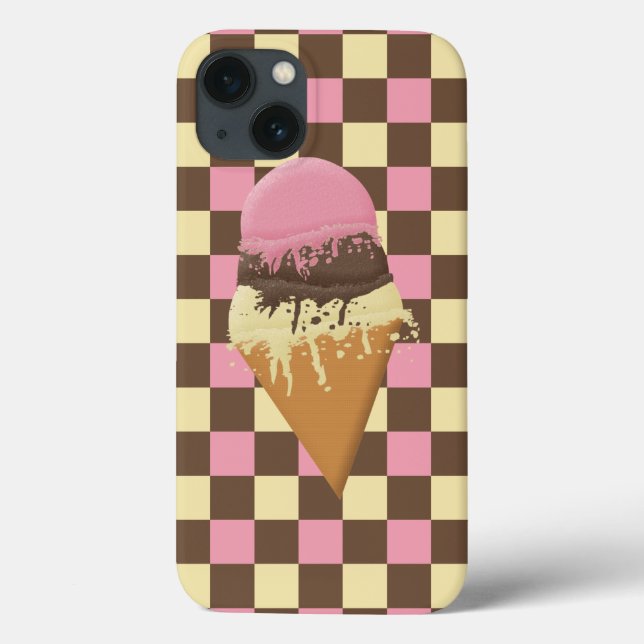 IPhone Napolitan Ice Cream Cone Coque (Verso)