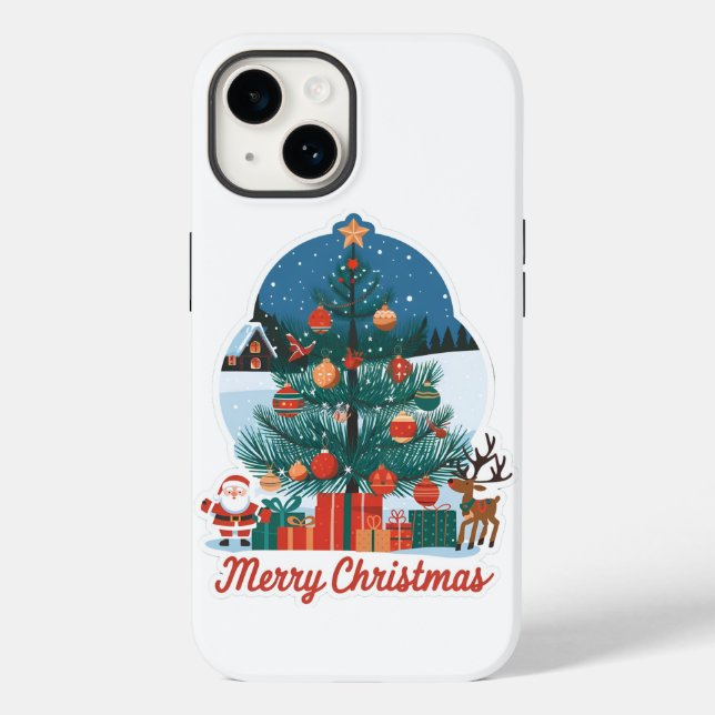 iPhone Noël 14 Coque : Festive Nouveau modèle (Verso)