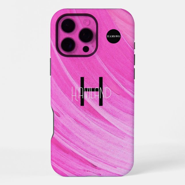 iPhone oder Samsung Handy Gehäuse Swirl Design 16 Pro Max Hülle (Rückseite)