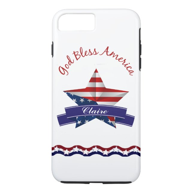 iPhone patriotique personnalisé 7 plus Coque (Dos)