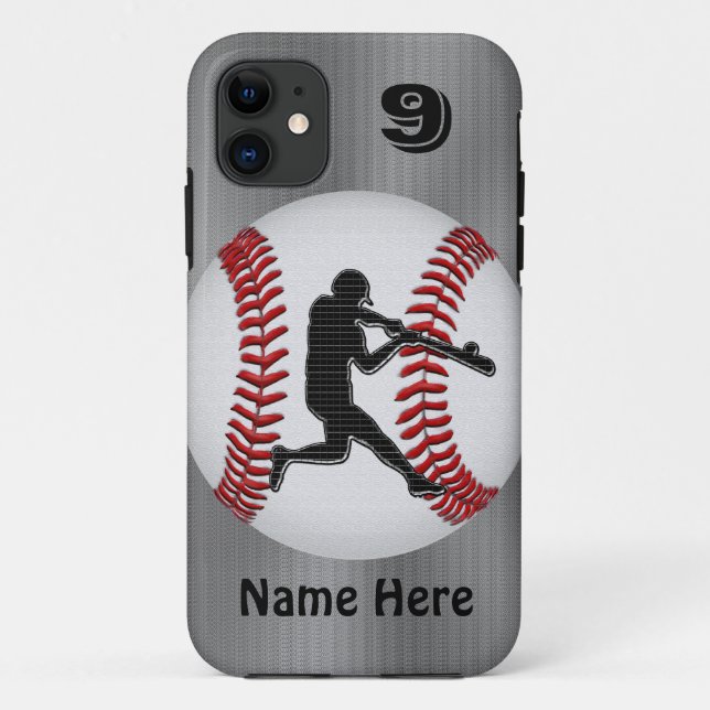 Iphone personnalisé Coque de base-ball NOM NUMÉRO (Dos)