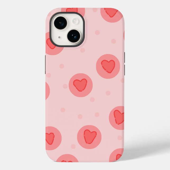iPhone Pink case | cute love (Rückseite)