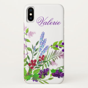 Iphone pourpre Fleur sauvage Bouquet / coque ipad