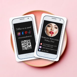 iPhone-Smartphone Social Media Foto Qr Code chic Visitenkarte