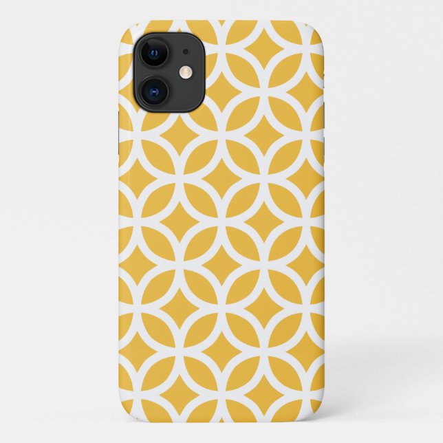 iPhone solaire géométrique Jaune, Plus et coque Pr (Dos)