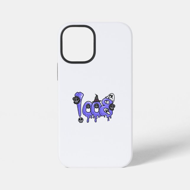  iPhone with a clear case  "BOO!" design  12 Mini Hülle (Rückseite)