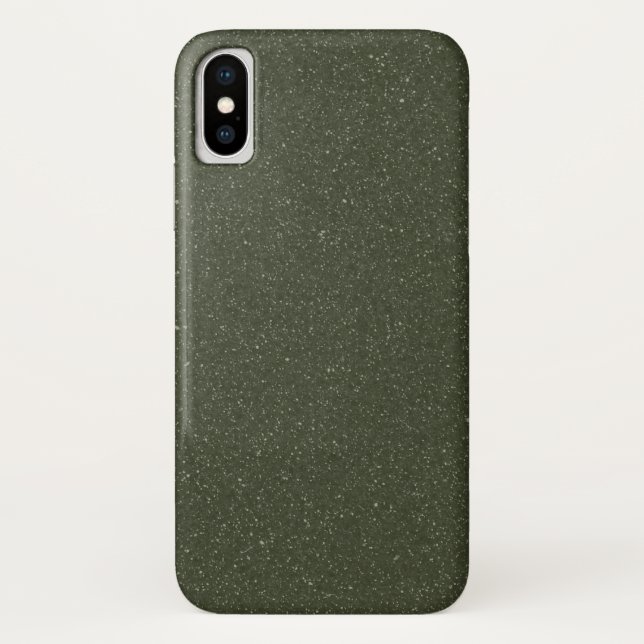 iPhone X Case mit benutzerdefiniertem Moss Green N (Rückseite)