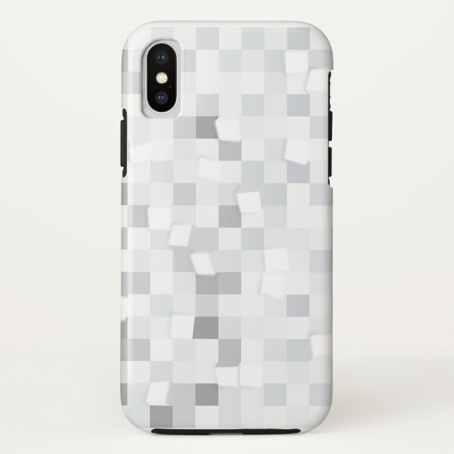 iPhone X weißer abstrakter Entwurfs-Kasten Case-Mate iPhone Hülle (Rückseite)