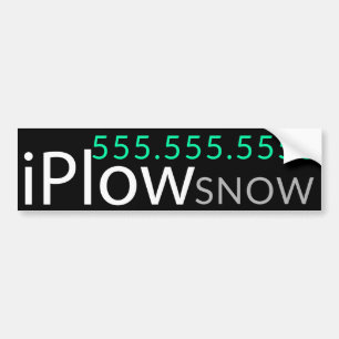 iPlow. Schneeräumung. Schnee-Pflügen fördernd Autoaufkleber