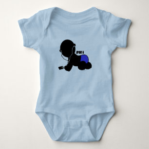 iPOOD_blue Baby Strampler