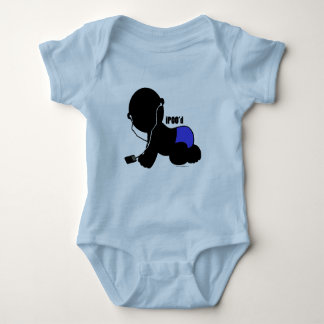 iPOOD_blue Baby Strampler