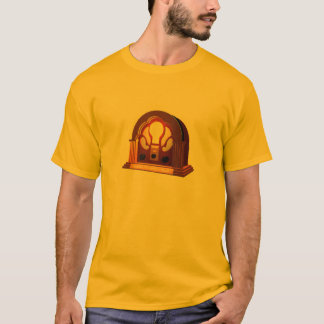 Ipr-Radio und Zitat-T - Shirt, golden T-Shirt