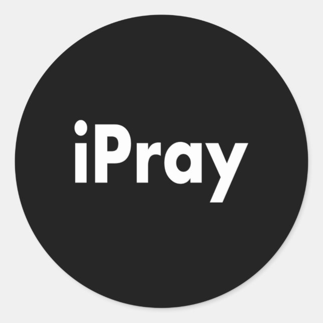 iPRAY Runder Aufkleber (Vorderseite)