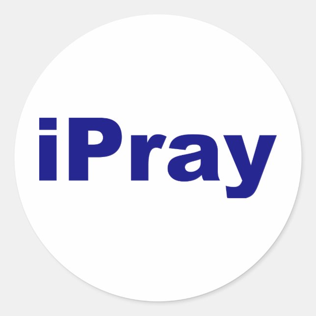 iPray Runder Aufkleber (Vorderseite)
