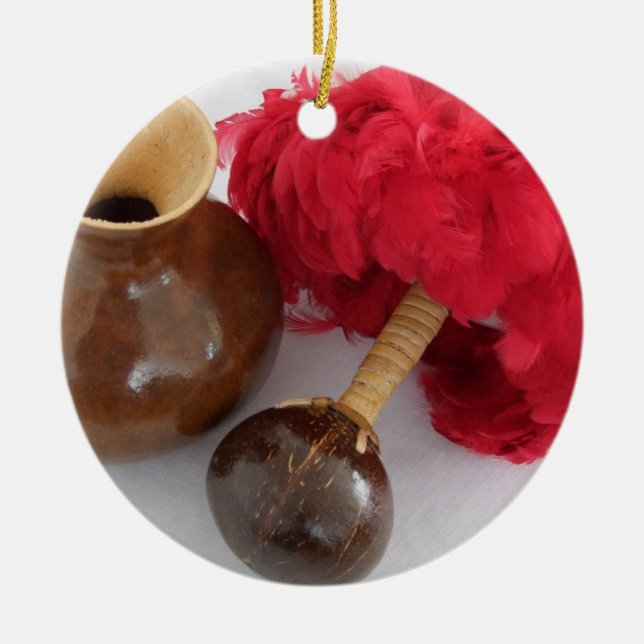 Ipu und Uli Uli Keramik Ornament (Vorne)