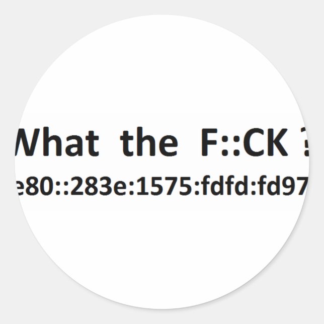 ipv6 runder aufkleber (Vorderseite)