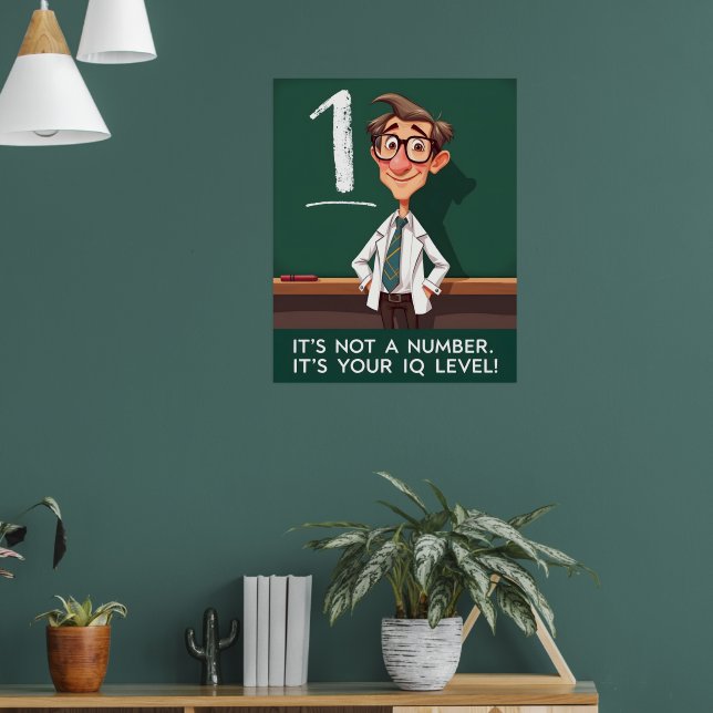 IQ-Level Sarkastisch Poster (Wohnzimmer 1)