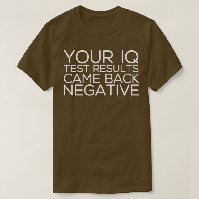 IQ-Testergebnisse für dunkle Bekleidung T-Shirt (Design vorne)