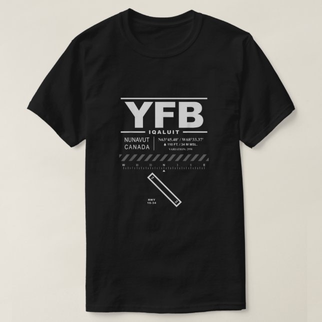 Iqaluit Airport Nunavut Canada Yfb T-Shirt (Design vorne)