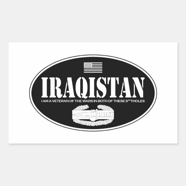 Irak CAB Rechteckiger Aufkleber (Vorderseite)