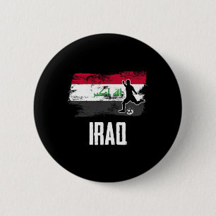 Irak Fahne Trikot irakisches Fußballteam Irak Button
