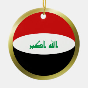 Irak-Fahnen-Ornament Keramikornament