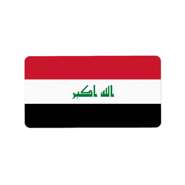 Irak-Flagge Adressaufkleber (Vorne)
