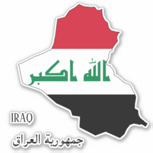 Irak-Flagge Charmante Patriotische Karte Aufkleber